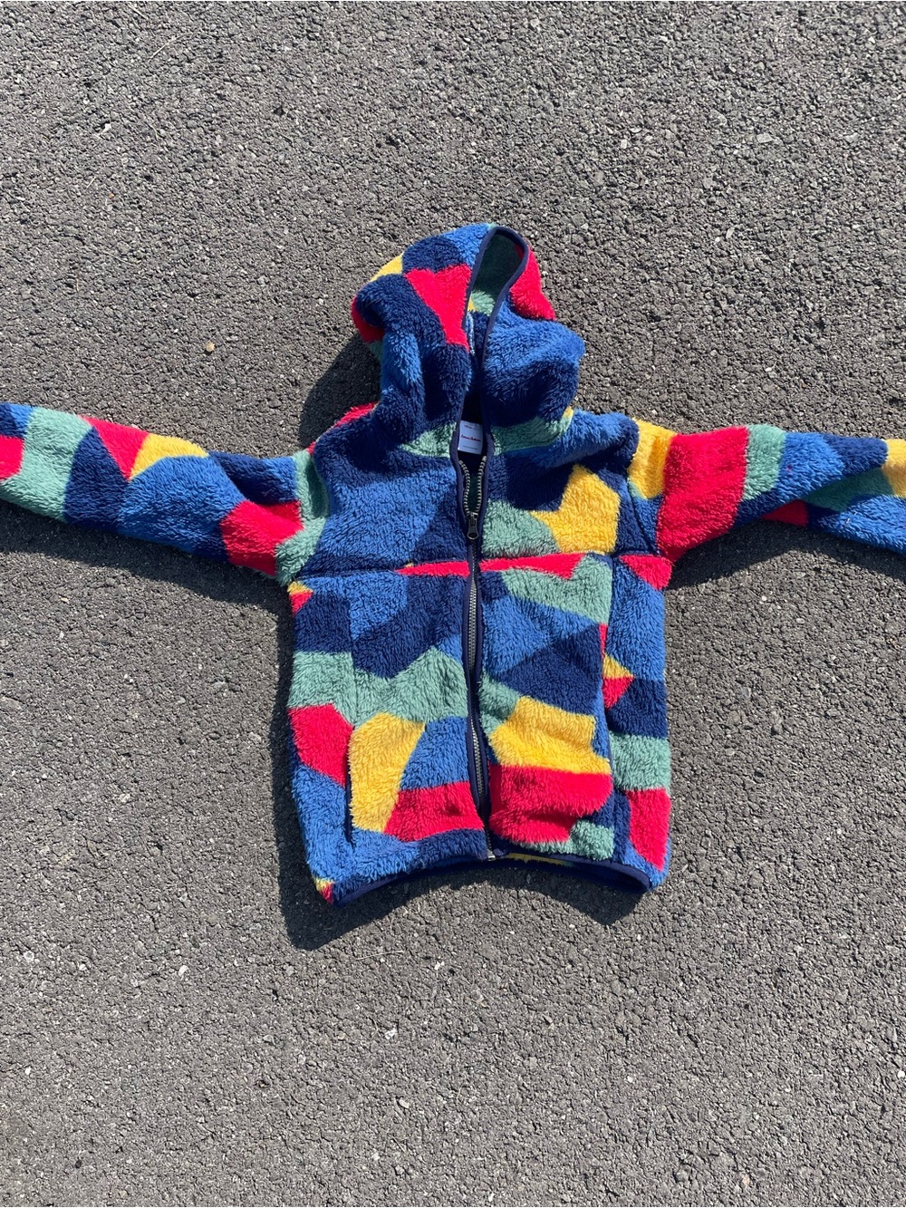 Kids' Hanna Andersson Colorblock Fleece Hoodie Jacket - Multicolor